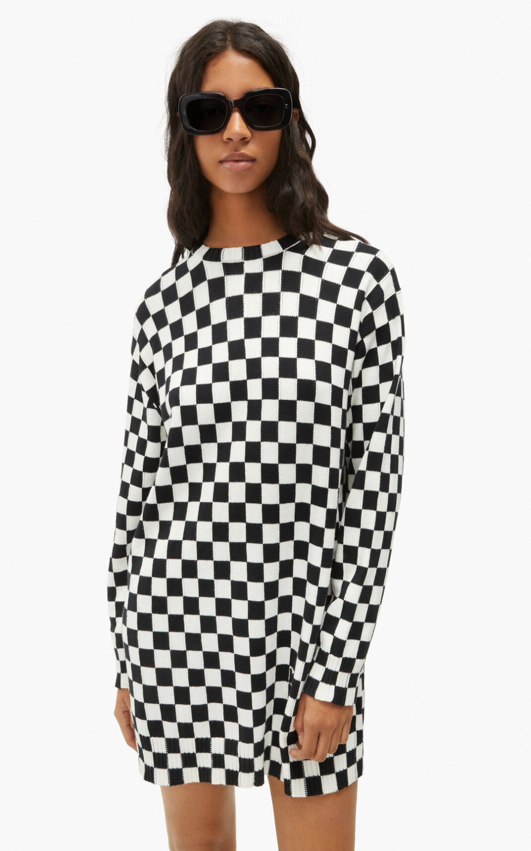 Kenzo Check print jumper Vestidos Mujer Negras | 4759630-RI